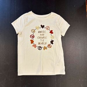 Cat & Jack UNITE AND CHANGE THE WORLD T-Shirt sz M (7/8)